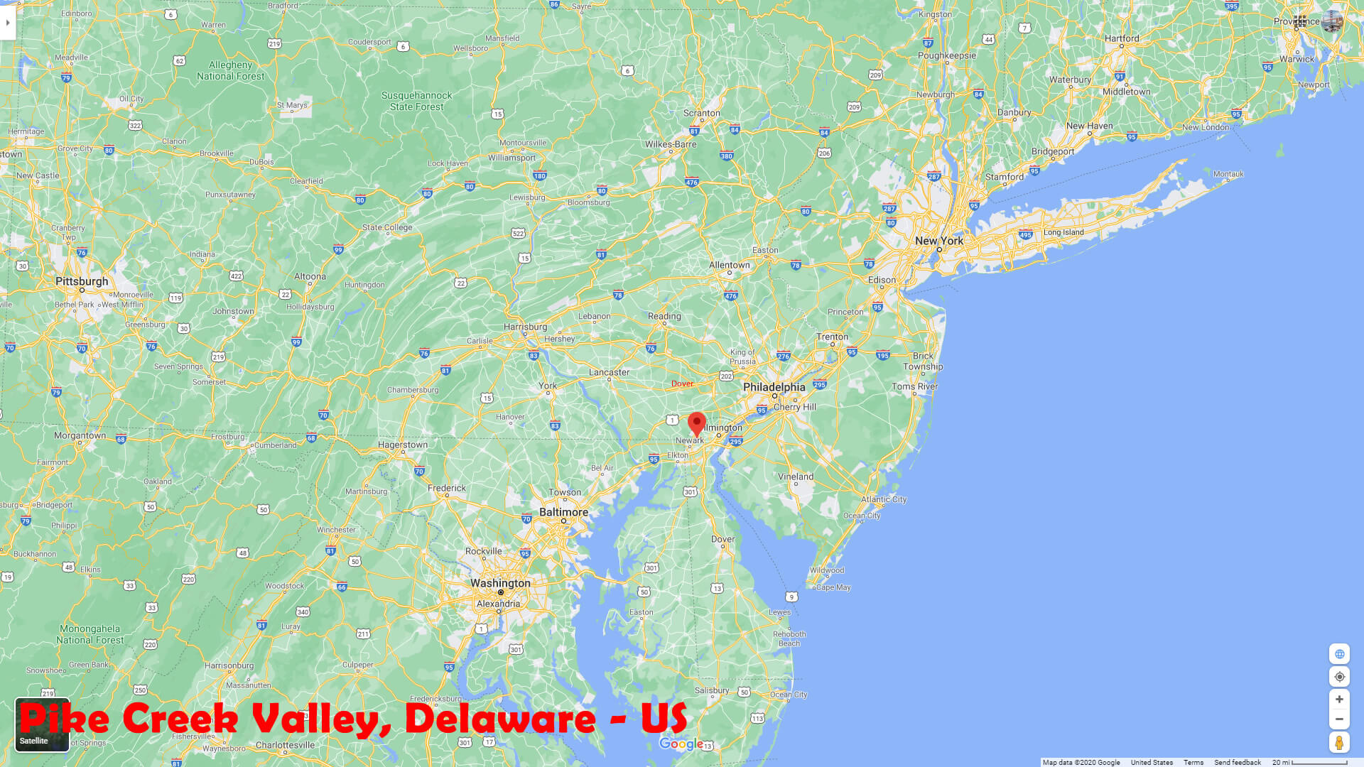 Pike Creek Valley Neighbourhood Map Delaware US